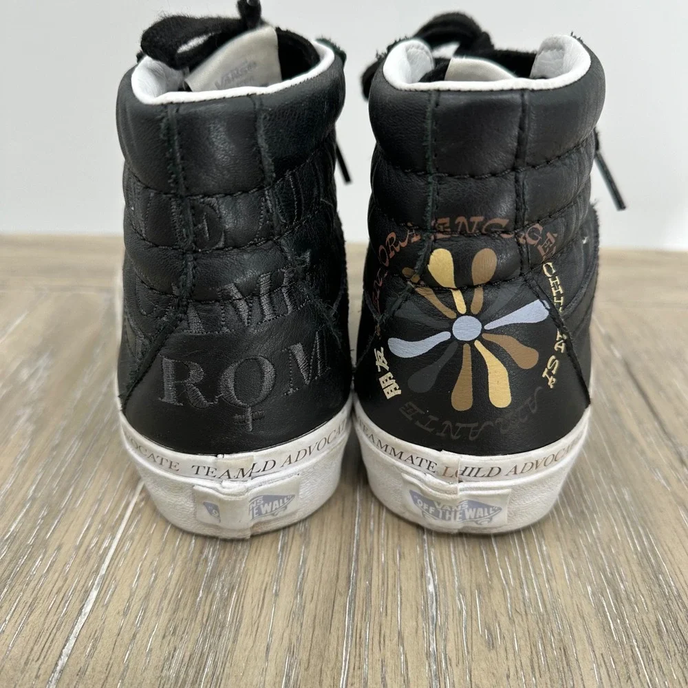 Vans SK8 Hi You Are Divine‎ Black High Top Sneakers Womens Size 5 Youth 3.5